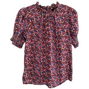 J. Crew floral linen top